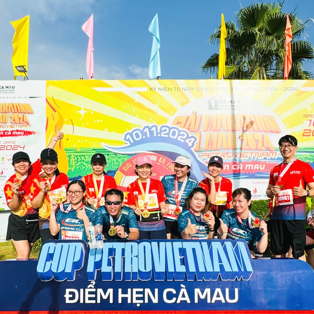 Vận động viên PVMR và EIC tham gia giải Marathon Cà Mau 2024